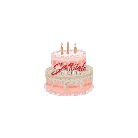 Happy Birthday Cake Sticker by Scottsdale Nights