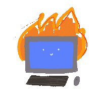 Fire Burn Sticker