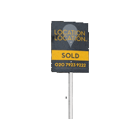 locationlocationlondon property estate agents estateagents sold board Sticker