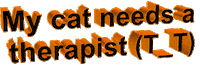 Cats Orange Sticker by AnimatedText