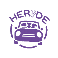 HERide herride heride female rideshare her ride Sticker