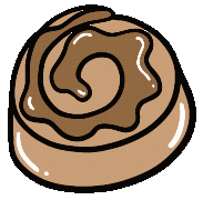 Cinnamon Bun Cake Sticker by Natalie Michelle Watson