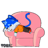 Bored Cat Sticker by Toshithecat