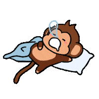 Bedtime Sleeping Sticker by Chimpers