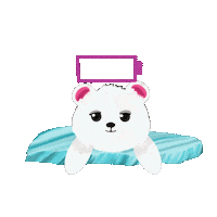 Tired Bear Sticker