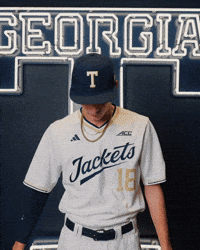 Georgia Tech Baseball GIF by Georgia Tech Yellow Jackets