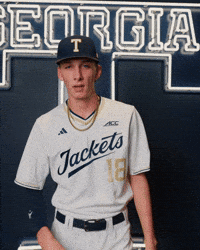 Georgia Tech Baseball GIF by Georgia Tech Yellow Jackets