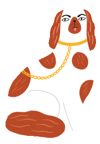 Dog Staring Sticker by Bett Norris