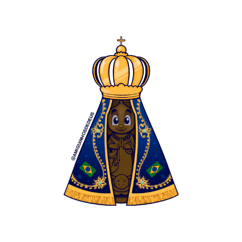 Catolica Nossasenhora Sticker by Amiguinhos de Deus