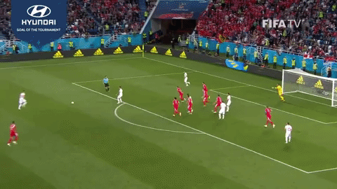 goal | world cup | serbia - switzerland 1:1 [granit xhaka] GIF