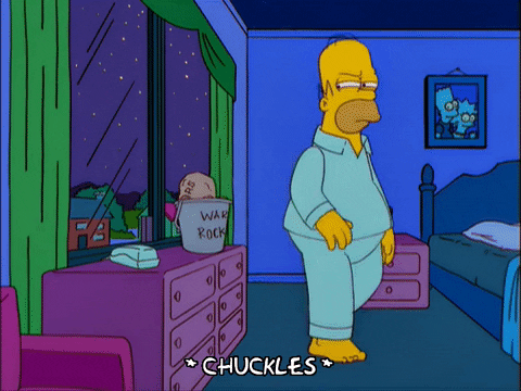 homer simpson laughing GIF