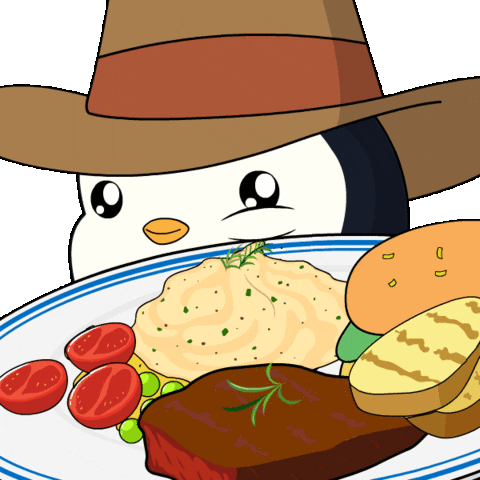 Hungry Lets Eat GIF by Pudgy Penguins