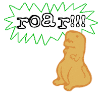 RaquelFSaez cookie dino roar trex Sticker