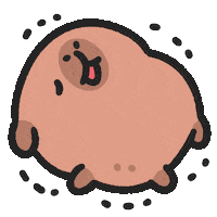 Tired Capybara Sticker