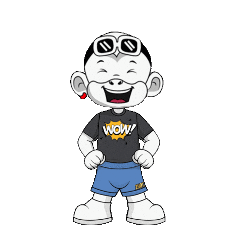White Monkey Wow Sticker by Zhot