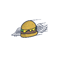 Hungry Fly Sticker by Les Burgers de Papa