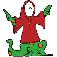 churchofdivineapathy alien eye church blink GIF