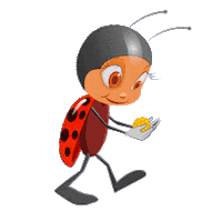 Lady Bug Walking Sticker by Tiny Teaching Tales