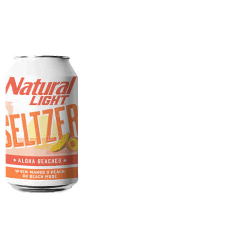 Natural-Light-Beer giphyupload beer peach mango Sticker