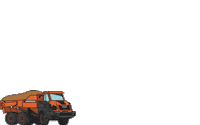 doosan_infracore orange truck construction site Sticker