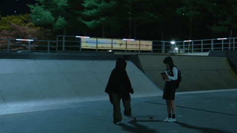 Skateboarding Rivalry GIF