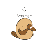 yurinamu character loading gori 오리너구리 Sticker