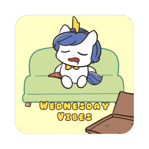 Tired Wednesday Sticker by Brave Unicorn
