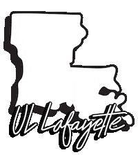 Ul Lafayette Love Sticker by University of Louisiana at Lafayette