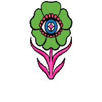 Flower Jump Sticker