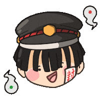 valeriaarabella happy anime smile ghost Sticker