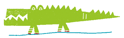 Tired Crocodile Sticker by kreisrund-redaktion.de