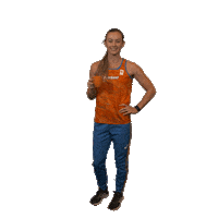 AtletiekunieNL oranje sprint koffie teamnl Sticker