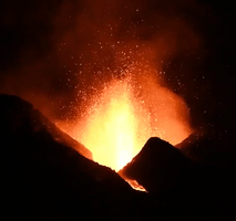 Mount Etna Sprays Lava Into Sicilian Night Sky