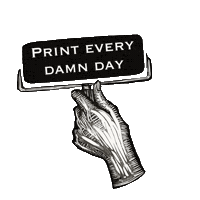 minimartprintshop art hands ink mini Sticker