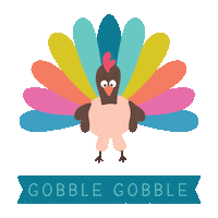 Thanksgiving Turkey Sticker by Krissyanne Designs