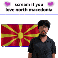 North Macedonia Mk Sticker