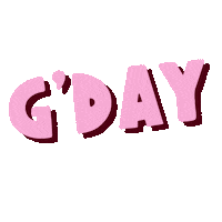 littleraeprints hello australia aussie gday Sticker