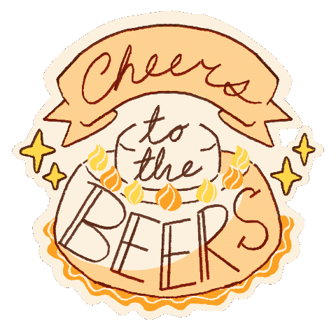 Cheers Wedding Sticker by bryson mcbee