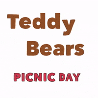 KyoK holiday typography bear teddy GIF