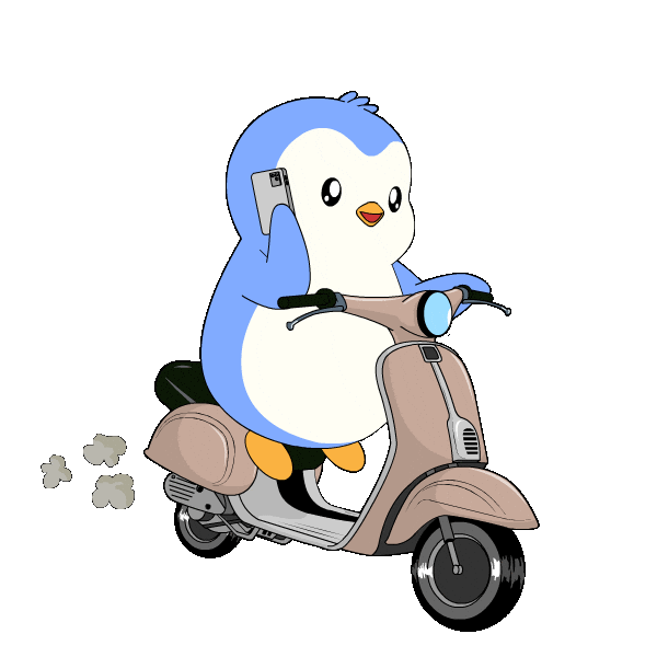 Talking On My Way Sticker by Pudgy Penguins