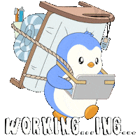 Working In Progress Sticker by Pudgy Penguins