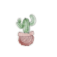 Roohiansari love plants cactus pot Sticker