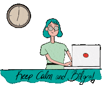 bilgra work night study keepcalm Sticker