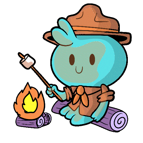 Camping Camp Fire Sticker by Positively Ghostly
