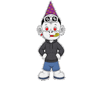 Birthday White Monkey Sticker by Zhot