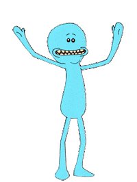 excited rick and morty Sticker