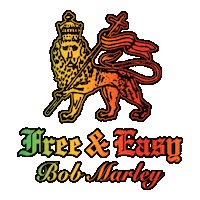Bob Marley Rainbow Sticker by Free & Easy