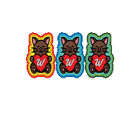 Cat Heart Sticker by Wonderwazek