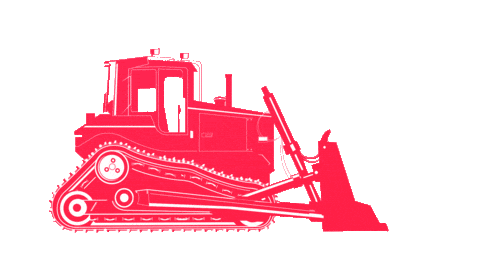 Knock It Down Construction Equipment Sticker by Hoopaugh Grading Company