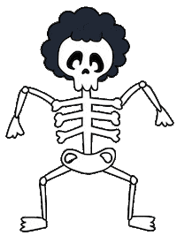 Im Dead Skeleton Dance Sticker by Pepephone